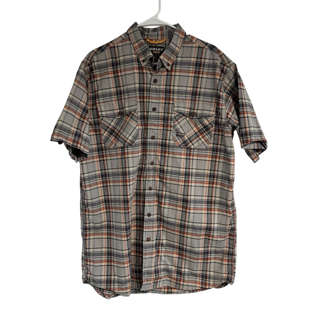 Ariat‎ Men's Gray Plaid Shirt